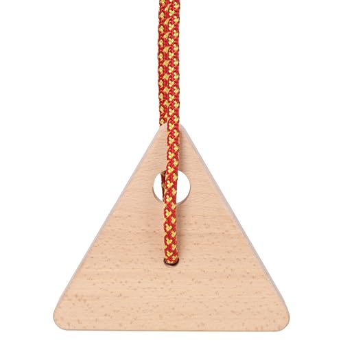 2 PCS Hangboard Rock Climbing, Wooden Climbing Hangboard with Rope, Training Finger Grip for Indoor Outdoor Home - style: Triangle