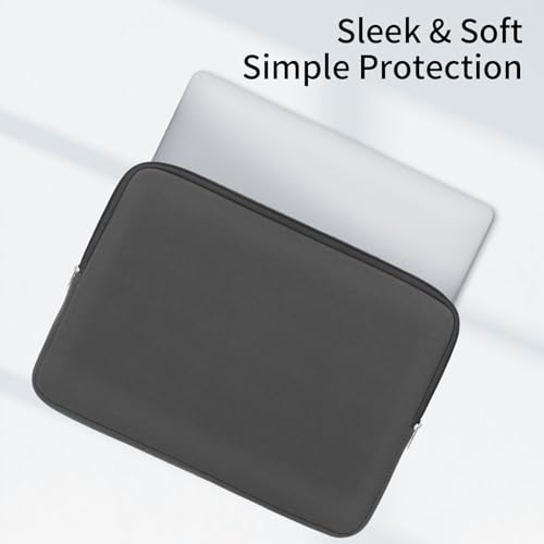 RAINYEAR 13.3 Inch Laptop Sleeve Case Padded Carrying Bag, Gray | Slim Protective Soft Zipper Computer Cover for 13.3 Inch Notebook Computer Chromebook 14 inch MacBook Pro/Max M1 M2 M3 M4 M5 - color: Gray, size: 13"-13.3"