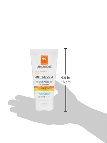 La Roche-Posay Anthelios Melt-In Milk SPF 60 Sunscreen for Face & Body, 5oz