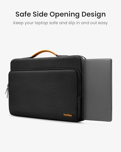 tomtoc 360° Protective Laptop Bag for 17-17.3" HP Dell ASUS Lenovo Laptop | Notebook Sleeve Case Fits Razer Blade Pro 17, HP Envy Laptop 17 Inch, Dell Inspiron 17 3000, ASUS ROG Zephyrus S 17.3 Inch - color: Black, size: 17-17.3 Inch