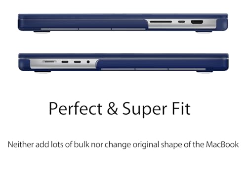 UESWILL Compatible with MacBook Pro 16 inch Case 2021-2026 Release M5 M4 M3 M2 M1 Pro Max chip Model: A3429 A3428 A3403 A3186 A2991 A2780 A2485, Matte Hard Shell Cover, Navy Blue - color: Navy Blue, size: MacBook Pro 16" (M1 M2 M3 M4 M5)