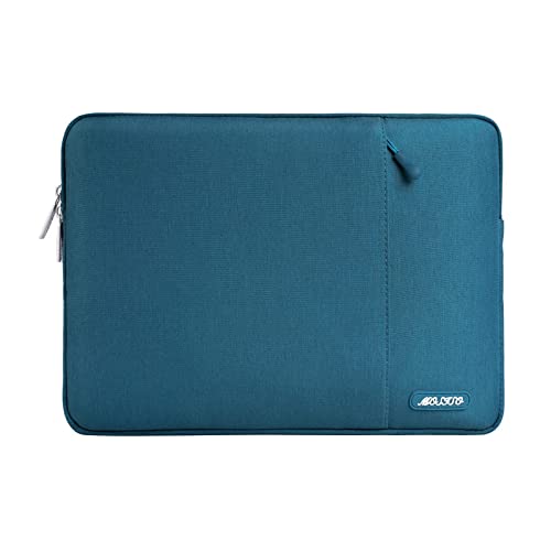 MOSISO Laptop Case 12.3 inch, 11-11.6 inch Laptop Sleeve Bag with Pocket | Compatible with MacBook Air 11.6, Acer HP Dell Lenovo Samsung, Surface Pro, Polyester Vertical Computer Bag, Deep Teal - color: Deep Teal, size: 12.3 inch
