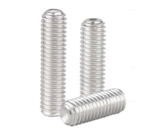 50Pcs M3-0.5 x 5mm Hex Socket Set Grub Screws,Headless Cup Point,Flat Point Grub Bolt,Internal Hex Drive,304 Stainless Steel,Headless Concave End,Metric External Thread,for Towel Rack Door Knob - size: M3-0.5 x 5mm(50)