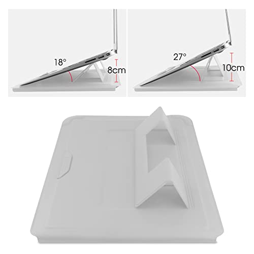 HoYiXi 14 Inch Laptop Sleeve Case Leather Bag with Stand Compatible with Mac Book Pro 14 2021/ASUS Vivobook 14/HP Pavilion X360/IdeaPad 14/Dell HP ASUS Acer Huawei Matebook 14'' PC, Silver - color: Silver, size: 13.5-14 in