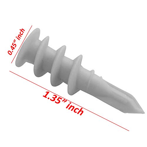 Wideskall® Self Drilling Drywall Nylon Anchors Fit #6 - #8 Fastener Screws (Pack of 48) - style: Pack of 48
