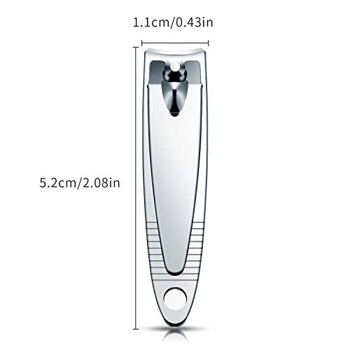 32 Pieces Stainless Steel Fingernail Nail Clipper Bulk Silver Portable Toenail Clippers Cutter Set - size: 32 Count (Pack of 1)