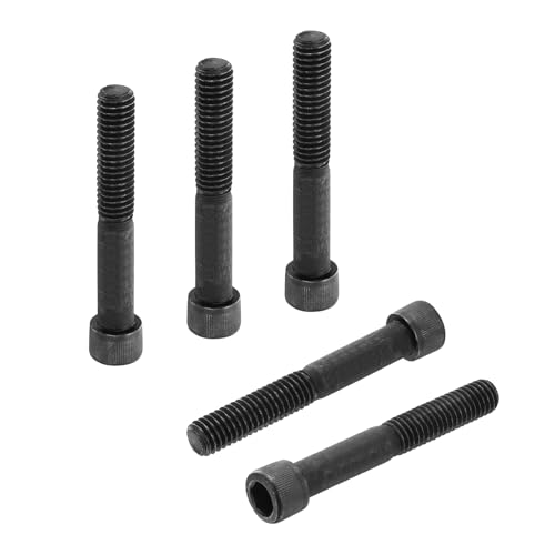 PATIKIL 3/8"-16 x 2-1/2 Socket Head Cap Screws Bolts, 10Pcs Carbon Steel Hex Head Metric Screws for Door Road Bicycle Mountain Bike Auto Ship Communication Equipment, Black - size: 3/8"-16 x 2-1/2