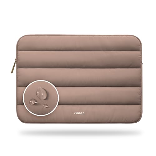 Vandel The Original Puffy Laptop Sleeve Case, 13-14 inch Laptop Sleeve Bag | Compatible with MacBook Air/Pro 13/Pro 14/iPad Pro 12.9, HP Dell ASUS Computer Case Bag Cover, Stylish Aesthetic Design - color: d. Latte, size: 13-14 Inch