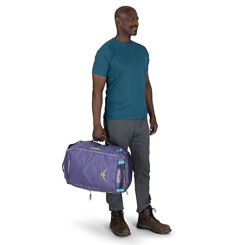Osprey Transporter Lightweight Travel Duffel Bag - Extra Large Water Resistant Durable Gear Bag for Men and Women - color: Frosty Mint/Soundwave Grey, style: 40l