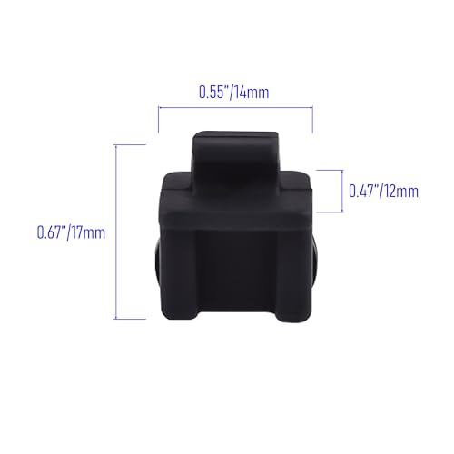 5 PCS SFP-B Port Anti-dust Plugs, Silicone Covers Caps Stoppers, Port Protector for Ethernet SFP Port, 0.55 x 0.47 x 0.67 (LxWxH) - size: SFP-B/Black/5 PCS