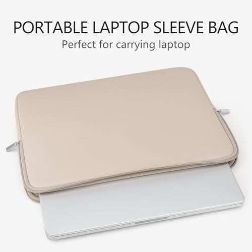 RAINYEAR 13 Inch Laptop Sleeve Case Padded Carrying Bag, Khaki | Slim Protective Soft Zipper Computer Cover for 13.3 inch MacBook Air/Pro M1 M2 M3 M4 M5 A3449 A3240 A3113 A2681 A2338 - color: Khaki, size: 13"