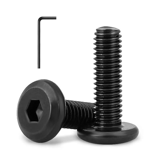3/16-24 x 1/2" (50 Pack) Flat Head Hex Socket Cap Screws Bolts, Black Oxide 304 Stainless Steel 18-8, Hex Drive, Bright Finish, Fully Machine Thread - size: 3/16-24 x 1/2"