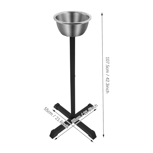 42.3in Portable Gym Chalk Stand, Freestanding Gym Chalk Holder with Stainless Steel Bowl, Gym Chalk Holder Bucket for Gymnastics Weight Lifting Climbing Accessories