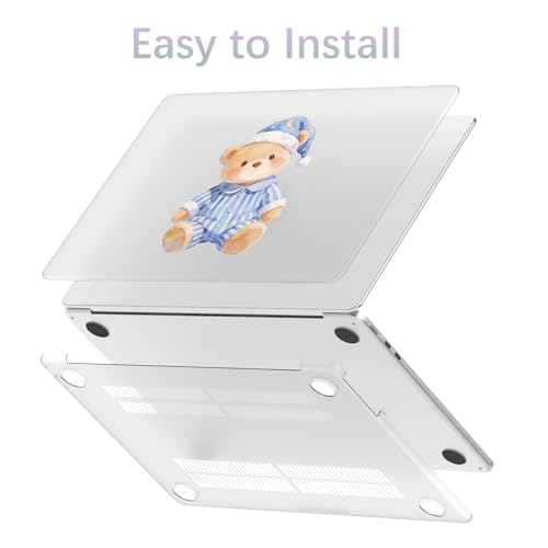 Compatible with MacBook Air 13 inch Case M1 Cute Kawaii Bear | A2337 A2179 A1932 2021-2018 Release | Protective Hard Shell Matte Cover for MacBook Air 13.3 inch - color: Bear A, size: MacBook Air 13.3 inch M1 A2337 A2179 A1932