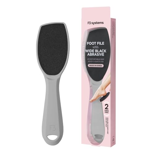 Wide Emery, Double-Sided Pedicure Tool, Colossal Foot File for Men & Women, Effective for Cracked Heel, Callus Remover, Foot Scrubber, Professional, (Gray) - color: Gray