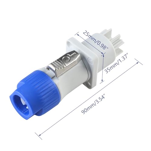 MAD OWL 4 Set Powercon Connector - Suitable for Powercon Plugs, Female to Male AC Connector - color: 2 Set Blue+2 Set White