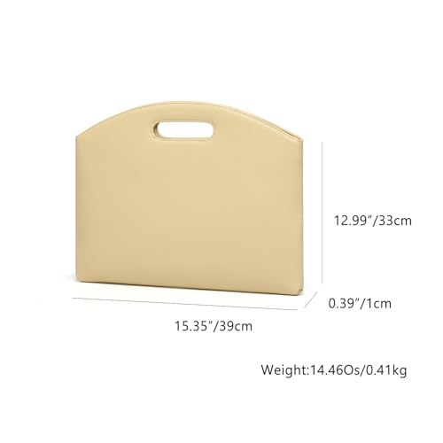 Official Document Computer Bag Stylishly Sleek with Multiple Compartments and Easy to Carry Design - color: Almond Yellow/Pu