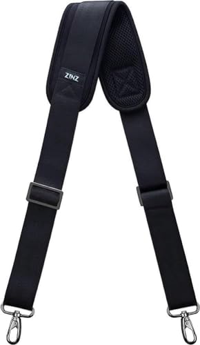 Bag Shoulder Strap, Padded Adjustable Shoulder Strap Replacement - color: Black, size: 79"