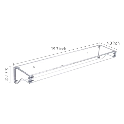 MyGift Premium 10mm Thick Clear Acrylic Hanging Shoe Storage Organizer Racks, Wall Mounted Space Saving Footwear Holder for Closet, Mudroom, Entryway, Set of 2 Holds 4 Pairs