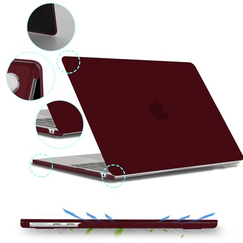 B BELK for MacBook Air 15 inch Case M5 2026 2025 2024 2023 Release M4 M3 M2 | A3448 A3241 A3114 A2941, Matte Plastic Laptop Hard Shell Case with Keyboard Cover & Screen Protector, Marsala Red - color: Marsala Red