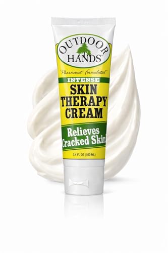Outdoor Hands Intense Skin Therapy Cream – Crack & Dry Skin Repair – Pharmacist-Formulated Healing Cream for Cracked, Chapped or Split Hands, Heels & Elbows 3.4oz (2 Pack)