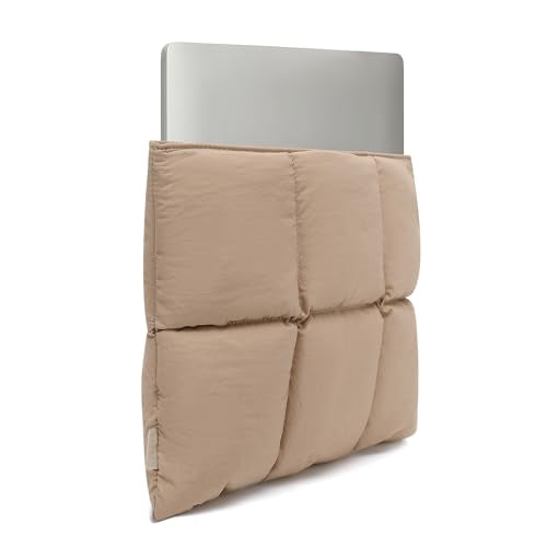 Puffy Laptop Sleeve 15inch 16 inch, Khaki | Pillow Shape Laptop Sleeve, Compatible MacBook Air 15 in M4 2025 & MacBook Pro 15/16 in M1 M2 M3 M4 M5 2024 - color: Khaki, size: For 15"-16" MBA/MAP M4 M3 M2 M1