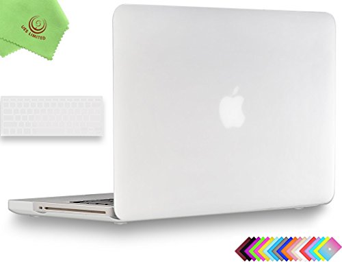 UESWILL 2in1 Smooth Soft-Touch Matte Hard Shell Case with Silicone Keyboard Cover Compatible with MacBook Pro 15 inch with CD-ROM (Non-Retina) (Model A1286) + Microfibre Cleaning Cloth, Clear - color: Clear, size: MacBook Pro 15" (CD-ROM)