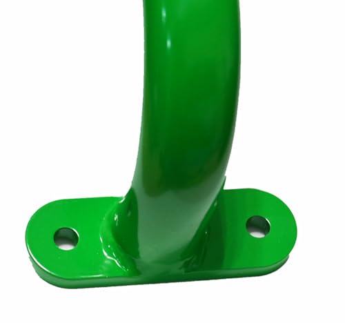 17'' Green Playground Handles Indoor Kids Monkey Bars Ladders 6 Pack | Heavy Duty Solid Steel, Bright Color Smooth Glossy Powder Coated, Comfy Secure Handle Bar for Playset SwingSet Climbing Frame - color: Green