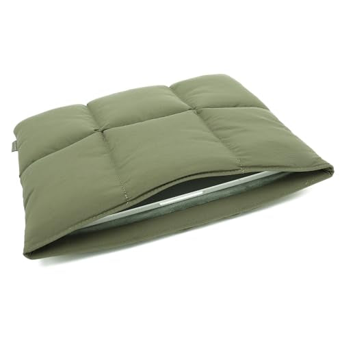 Puffy Laptop Sleeve 15 inch 16 inch, Green | Pillow Shape Laptop Sleeve, Compatible MacBook Air 15 in M4 2025 & MacBook Pro 15/16 in M1 M2 M3 M4 M5 2024 - color: Green, size: For 15"-16" MBA/MAP M4 M3 M2 M1