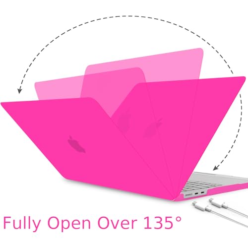 B BELK for MacBook Air 15 inch Case M5 2026 2025 2024 2023 Release M4 M3 M2 | A3448 A3241 A3114 A2941, Matte Plastic Laptop Hard Shell Case with Keyboard Cover & Screen Protector, Hot Pink - color: Hot Pink