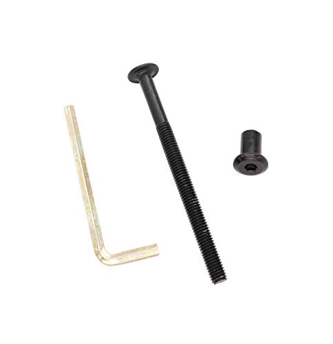 10-Pack M6x80mm Black Socket Cap Screws Barrel Nuts Kit for Crib Furniture Bed - size: M6 x 80mm (10 pcs)