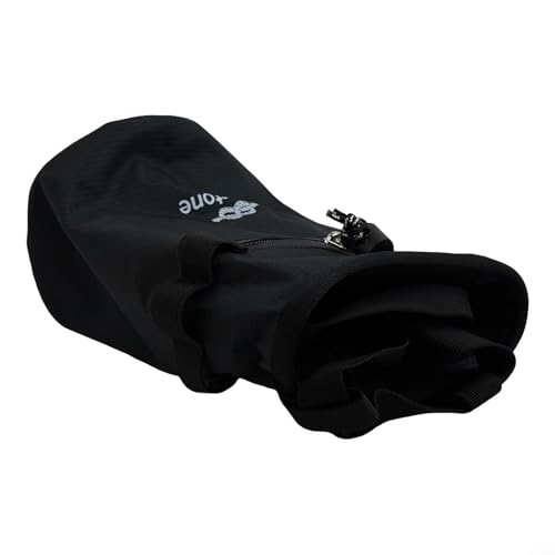 Climbing Chalk Bag with Anti-Leak Drawstring, 420D Oxford Gym Chalk Container for Rock Climbing Bouldering Weightlifting, Adjustable Belt Large Opening Storage(Black) - size: Black
