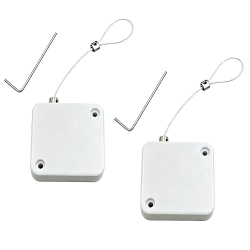 Retractable Cable Lock with Cable tie, to Prevent Loss of Various adapters and Security Locks During Meetings,Also for exhibits, Remote Controls and Harnesses (2, 4.9ft) - size: 4.9ft