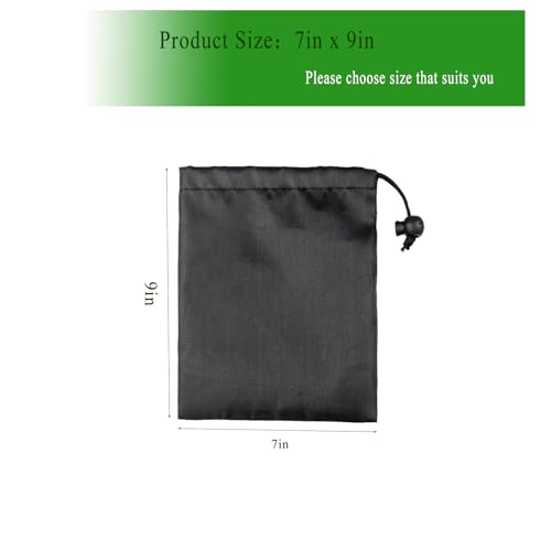 6-Pack Nylon Drawstring Bags with Toggle Closure - Multi-Size Cinch Sack Set for Travel Luggage Organization, Gym Gear, Shoe Storage, and Folding Blind Cane Pouch - Ditty Bags (7 x 9 Inch) - size: 7 x 9 Inch