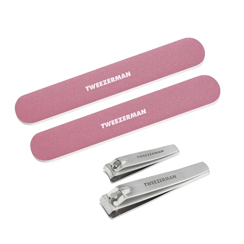 Tweezerman Nail Kit with Clipper & 2 Nail Files Tea Rose - color: Tea Rose