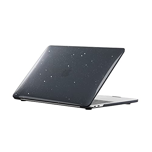 RUBAN Compatible with MacBook Pro 13 inch Case 2023, 2022, 2021-2016 M2 M1 A2338 A2289 A2159 A2251 A1989 A1708 A1706 with/Without Touch Bar, Snap On Hard Shell Case Cover (Glitter Black) - color: Glitter Black