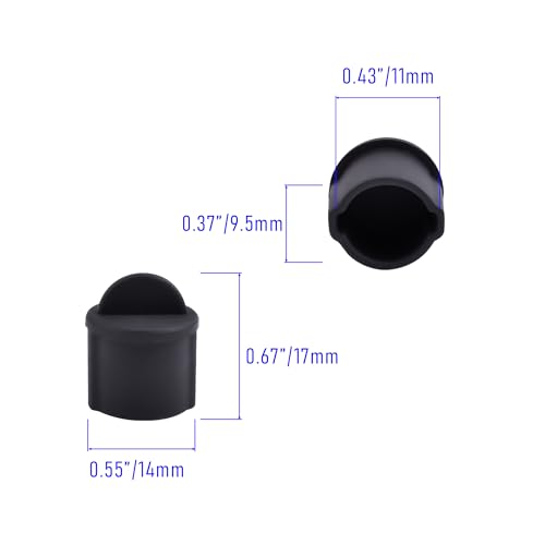 5 PCS BNC-A Port Anti-dust Plugs, Silicone Covers Caps Stoppers, Port Protector for Laptop, Phone, ID; 0.37" - size: BNC-A/Black/5 PCS