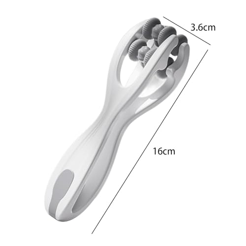 Finger Massager Roller Points Office Massager Double Roller PP Silicone Functional Relief Suitable for Gift Giving Outdoor Occasions, Gray - color: Gray