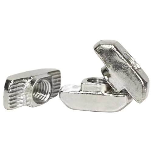 30 Pcs 4040 Series M3 T Nuts, T Slot Nut Hammer Head Fastener Nut, Nickel Plated Carbon Steel Nut for European Aluminum Profile,Drop in T Slot Nuts Assortment Kit(40-M3) - size: 40-M3(30 Pcs）