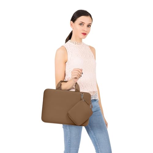 MOSISO Laptop Case 16 inch, 15-15.6 inch Laptop Sleeve Carry Computer Bag | Compatible with MacBook Pro 16, HP Acer Dell Lenovo ASUS, Neoprene Bag with Handle&Detachable Small Case, Mocha - color: Mocha, size: 16 inch