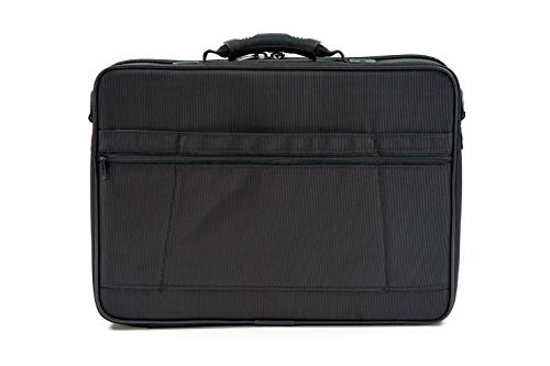 MCY LT15 Rugged 15-inch Laptop Messenger Suitcase Bag with ABS Hard Shell Frames - Black - size: 17-inch