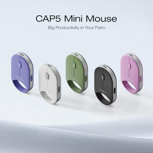 Mini Wireless Mouse, Portable Silent Optical Mouse, Slim Lightweight Design with USB Receiver, Compatible with Laptop/Tablet/Desktop (White) - color: White