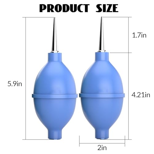 Strong Air Blower Blaster Pump Dust Cleaner Include Micro Fiber Cleaning Cloth, Bulb Blower for Digital SLR Lens Sensor LCD Screens Musical Instruments Keyboards Telescope Filtersl(Blue)