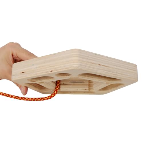 2-Pack Climbing Hangboard for Finger Strength Training - Wooden Grip Trainer