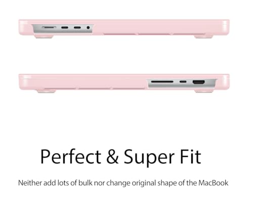 UESWILL Compatible with MacBook Pro 16 inch Case 2021-2026 Release M5 M4 M3 M2 M1 Pro Max chip Model: A3429 A3428 A3403 A3186 A2991 A2780 A2485, Glossy Hard Shell Cover, Jelly Pink - color: Jelly Pink, size: MacBook Pro 16" (M1 M2 M3 M4 M5)