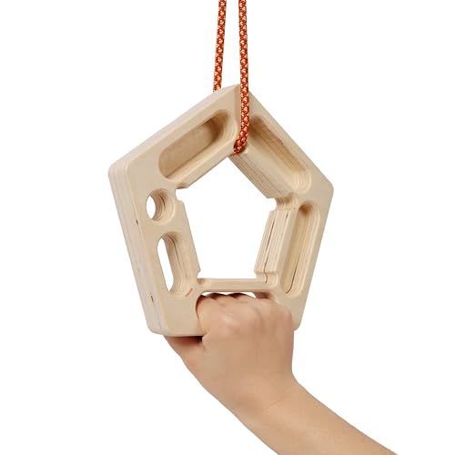 Wooden Rock Climbing Hangboard Rock Climbing Fingerboard Rock Climbing Training Climbing Board Trainer for Strengthen Fingers and Grip - color: 2*PCS-Pentaboard