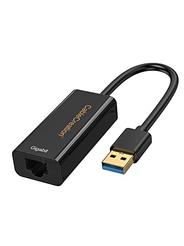 USB to Ethernet Adapter, CableCreation USB 3.0 to Wired LAN Network Adapter | 10/100/1000 Gigabit Compatible with Nintendo Switch, Windows, MacBook, macOS, Mac Pro Mini, Laptop, PC and More - size: 1Pack