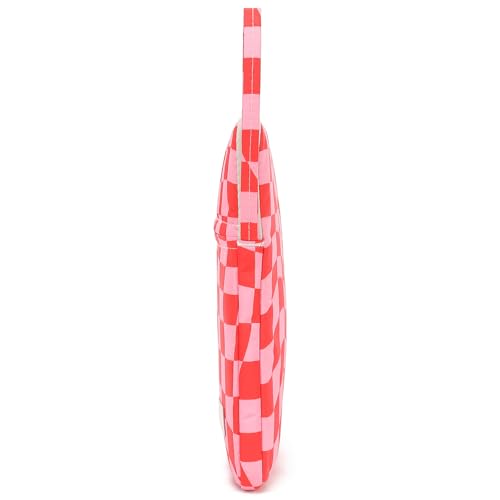 Pink Checkered Laptop Sleeve Case with Handle and Pockets for MacBook Pro 16 and 15 Inch,15.6 Inch Laptop - color: Pink Checkered, size: 15 inch-15.6 inch