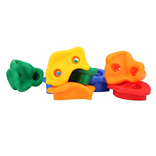 RiToEasysports Kids Playground Grips, Textured Indoor Climbing Holds with Colorful Plastic Surface for Home Gyms and Play Areas