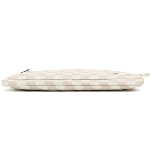 Khaki Checkered Pattern Laptop Sleeve 15 Inch 15 Case and 15.6 Laptop Bag - color: Khaki Checkered, size: 15 inch-15.6 inch